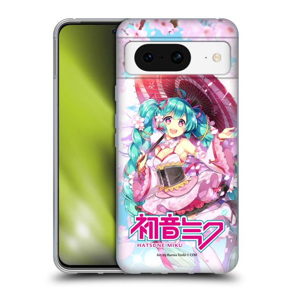 Head Case Designs Officially Licensed Hatsune Miku Graphics Sakura Soft Gel Case Compatible with Google Pixel 8