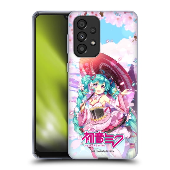 Head Case Designs Officially Licensed Hatsune Miku Graphics Sakura Soft Gel Case Compatible with Samsung Galaxy A33 5G (2022)