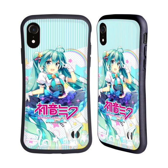 Head Case Designs Officially Licensed Hatsune Miku Graphics Stars And Rainbow Hybrid Case Compatible with Apple iPhone XR