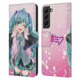thumbnail image 1 of Head Case Designs Officially Licensed Hatsune Miku Graphics Wink Leather Book Wallet Case Cover Compatible with Samsung Galaxy S22+ 5G, 1 of 6