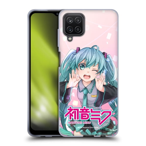 Head Case Designs Officially Licensed Hatsune Miku Graphics Wink Soft Gel Case Compatible with Samsung Galaxy A12 (2020)