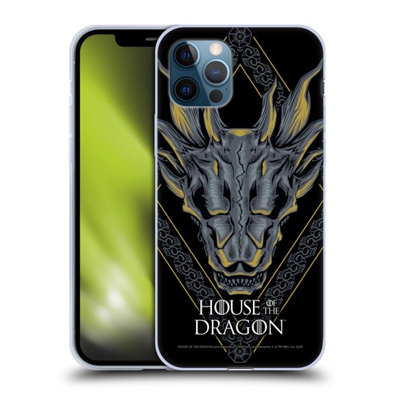 Head Case Designs Officially Licensed House Of The Dragon: Television Series Graphics Dragon Head Soft Gel Case Compatible with Apple iPhone 12 / iPhone 12 Pro