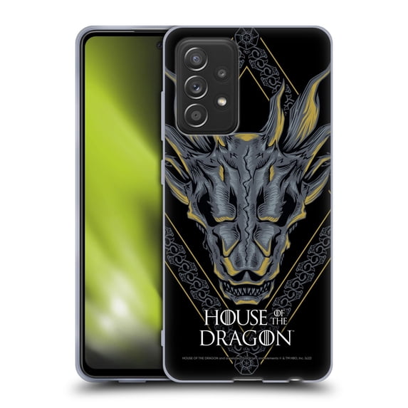 Head Case Designs Officially Licensed House Of The Dragon: Television Series Graphics Dragon Head Soft Gel Case Compatible with Samsung Galaxy A52 / A52s / 5G (2021)