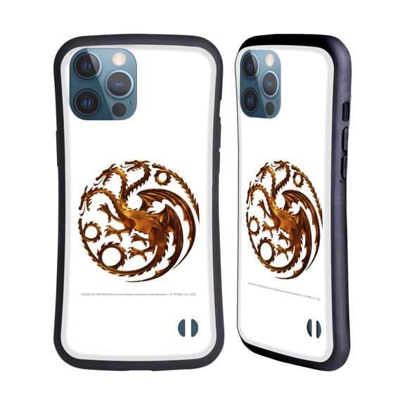 Head Case Designs Officially Licensed House Of The Dragon: Television Series Graphics Targaryen Emblem Art Hybrid Case Compatible with Apple iPhone 13 Pro Max