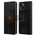 thumbnail image 1 of Head Case Designs Officially Licensed House Of The Dragon: Television Series Graphics Targaryen Emblem Leather Book Wallet Case Cover Compatible with Apple iPhone 15, 1 of 6