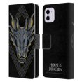 thumbnail image 1 of Head Case Designs Officially Licensed House Of The Dragon: Television Series Graphics Dragon Head Leather Book Wallet Case Cover Compatible with Apple iPhone 11, 1 of 6