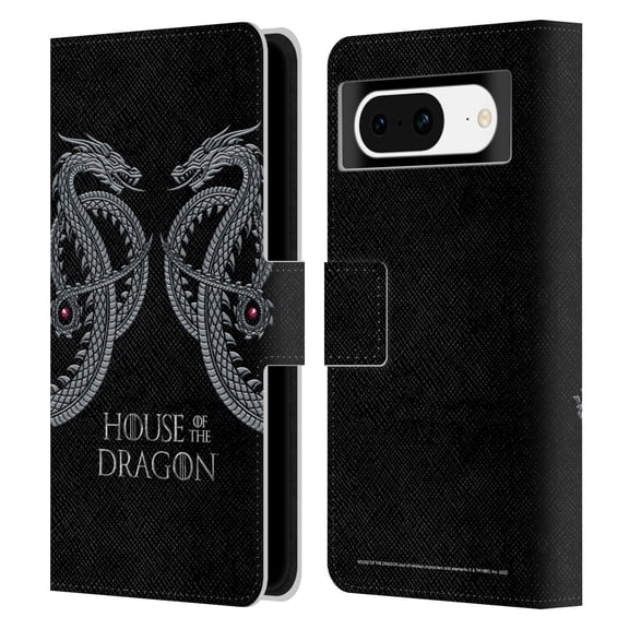 Head Case Designs Officially Licensed House Of The Dragon: Television Series Graphics Dragon Leather Book Wallet Case Cover Compatible with Google Pixel 8