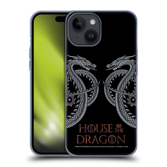 Head Case Designs Officially Licensed House Of The Dragon: Television Series Graphics Dragon Soft Gel Case Compatible with Apple iPhone 15