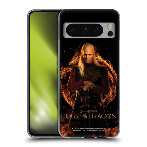 Head Case Designs Officially Licensed House Of The Dragon: Television Series Key Art Daemon Soft Gel Case Compatible with Google Pixel 8 Pro