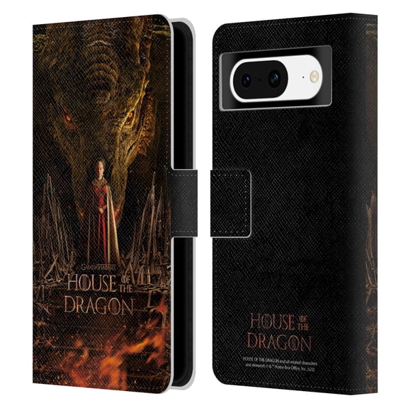 Head Case Designs Officially Licensed House Of The Dragon: Television Series Key Art Poster 1 Leather Book Wallet Case Cover Compatible with Google Pixel 8