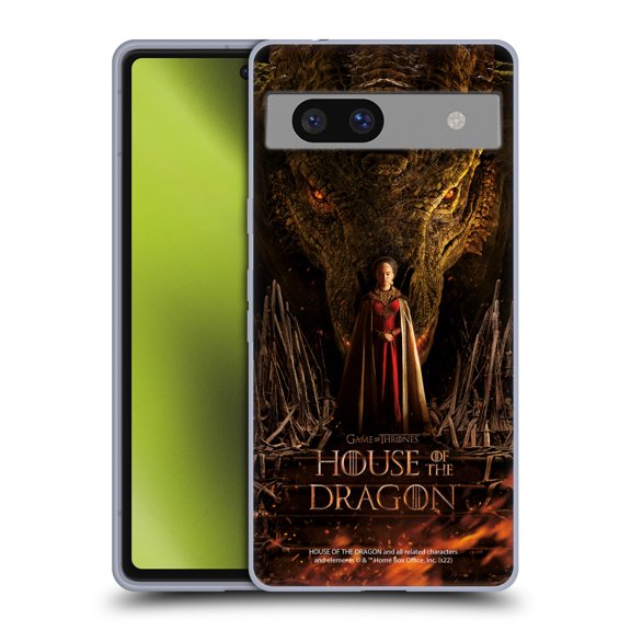 Head Case Designs Officially Licensed House Of The Dragon: Television Series Key Art Poster 1 Soft Gel Case Compatible with Google Pixel 7a