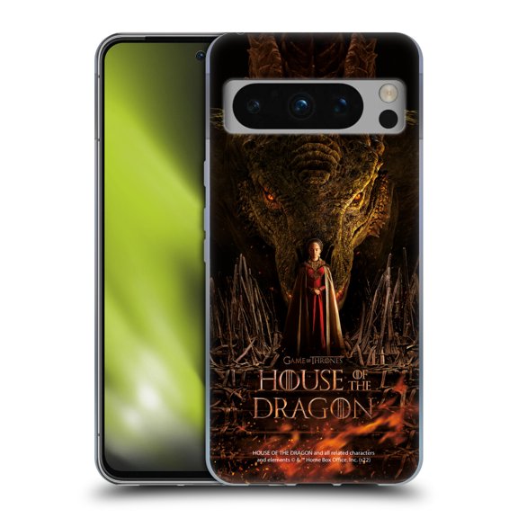 Head Case Designs Officially Licensed House Of The Dragon: Television Series Key Art Poster 1 Soft Gel Case Compatible with Google Pixel 8 Pro