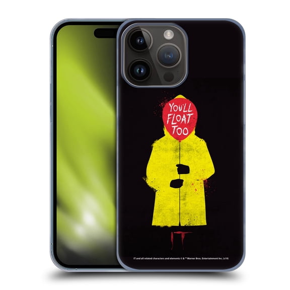 Head Case Designs Officially Licensed IT Movie Graphics You'll Float Too Hard Back Case Compatible with Apple iPhone 15 Pro Max