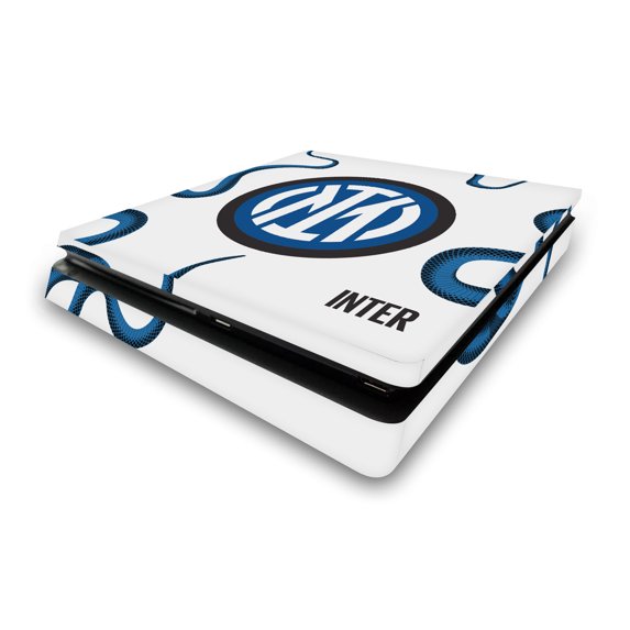 Head Case Designs Officially Licensed Inter Milan 2021/22 Crest Kit Away Vinyl Sticker Skin Decal Cover Compatible with Sony PS4 Slim Console