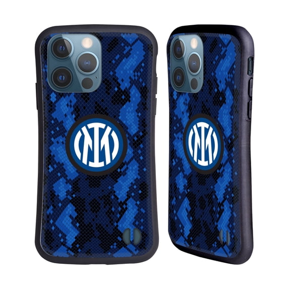 Head Case Designs Officially Licensed Inter Milan 2021/22 Crest Kit Home Hybrid Case Compatible with Apple iPhone 13 Pro
