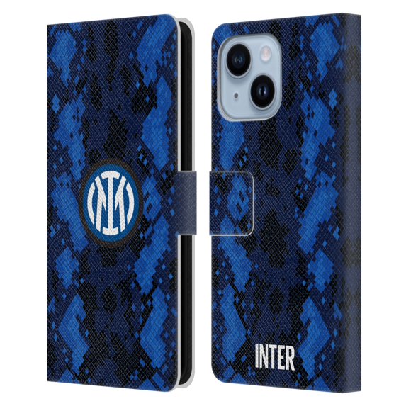 Head Case Designs Officially Licensed Inter Milan 2021/22 Crest Kit Home Leather Book Wallet Case Cover Compatible with Apple iPhone 14 Plus