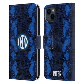 Head Case Designs Officially Licensed Inter Milan 2021/22 Crest Kit Home Leather Book Wallet Case Cover Compatible with Apple iPhone 15 Plus