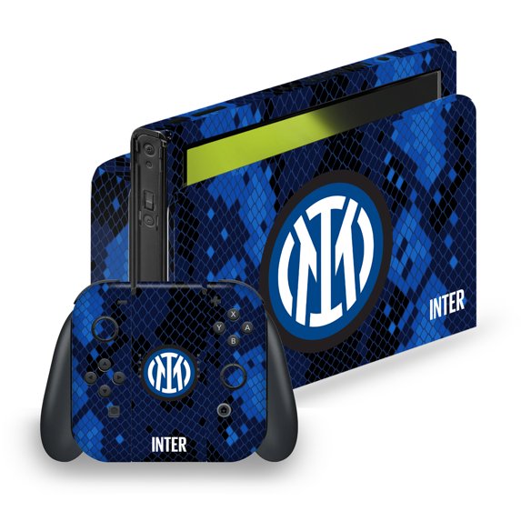 Head Case Designs Officially Licensed Inter Milan 2021/22 Crest Kit Home Vinyl Sticker Skin Decal Cover Compatible with Nintendo Switch OLED