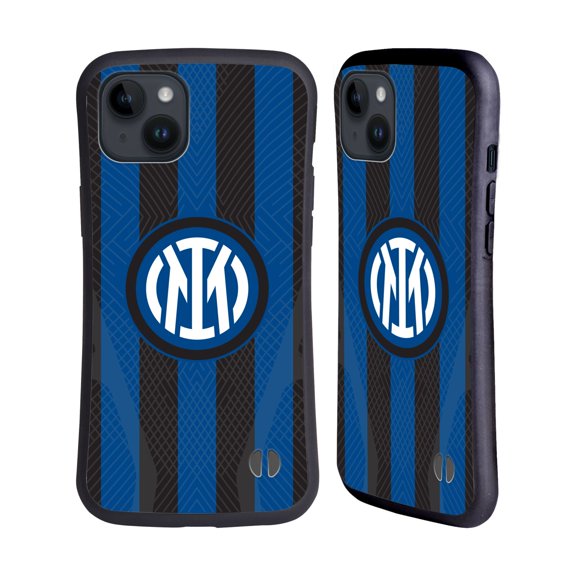 Head Case Designs Officially Licensed Inter Milan 2022/23 Crest Kit Home Hybrid Case Compatible with Apple iPhone 15 Plus
