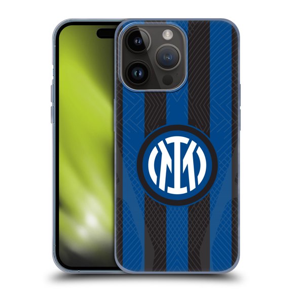 Head Case Designs Officially Licensed Inter Milan 2022/23 Crest Kit Home Soft Gel Case Compatible with Apple iPhone 15 Pro