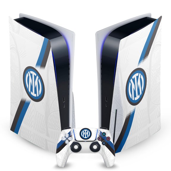 Head Case Designs Officially Licensed Inter Milan 2023/24 Crest Kit Away Vinyl Sticker Skin Decal Cover Compatible with Sony PS5 Disc Edition Bundle