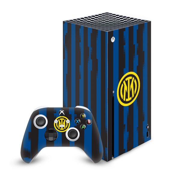 Head Case Designs Officially Licensed Inter Milan 2023/24 Crest Kit Home Vinyl Sticker Skin Decal Cover Compatible with Microsoft Series X Console & Controller
