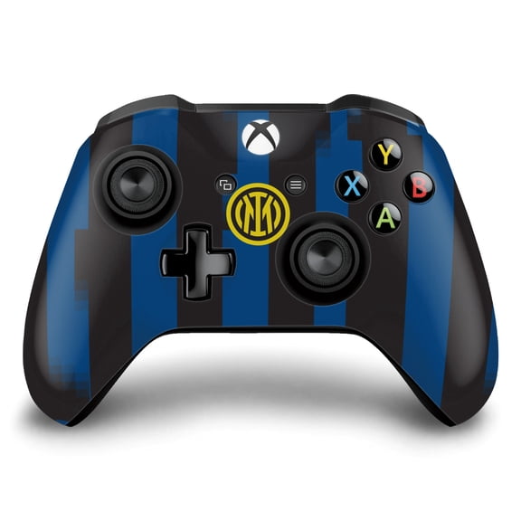 Head Case Designs Officially Licensed Inter Milan 2023/24 Crest Kit Home Vinyl Sticker Skin Decal Cover Compatible with Microsoft Xbox One S / X Controller
