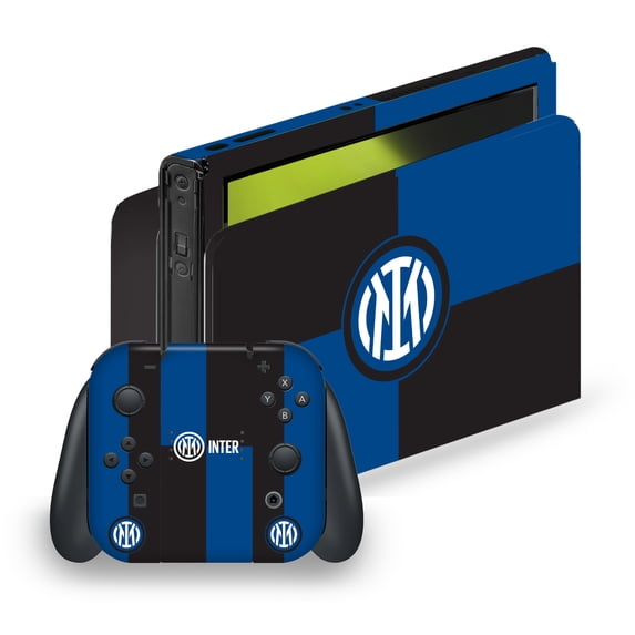 Head Case Designs Officially Licensed Inter Milan Badge Flag Vinyl Sticker Skin Decal Cover Compatible with Nintendo Switch OLED