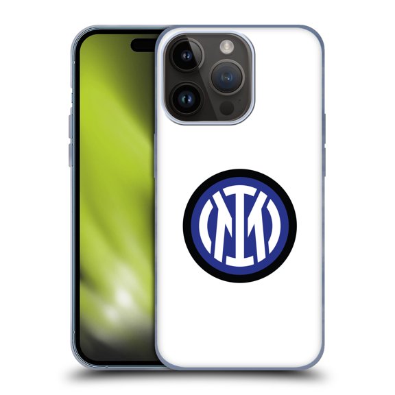 Head Case Designs Officially Licensed Inter Milan Badge Logo On White Soft Gel Case Compatible with Apple iPhone 15 Pro