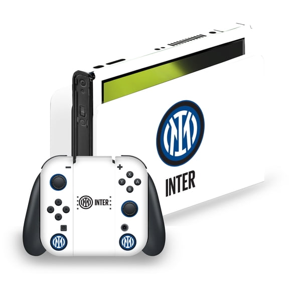 Head Case Designs Officially Licensed Inter Milan Badge Logo On White Vinyl Sticker Skin Decal Cover Compatible with Nintendo Switch OLED