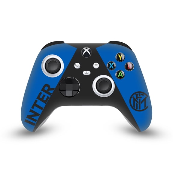Head Case Designs Officially Licensed Inter Milan Full Logo Blue and Black Vinyl Sticker Skin Decal Cover Compatible with Microsoft Xbox Series X / Series S Controller