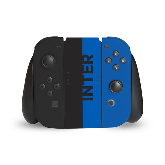 Head Case Designs Officially Licensed Inter Milan Full Logo Blue and Black Vinyl Sticker Skin Decal Cover Compatible with Nintendo Switch Joy Controller