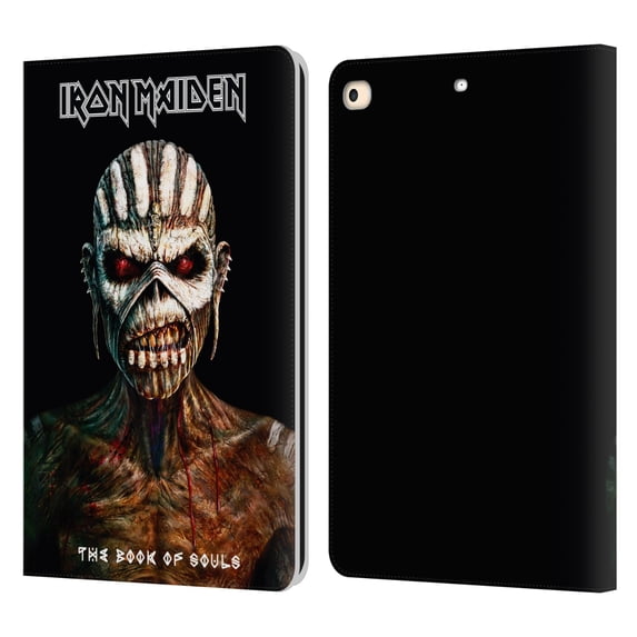 Head Case Designs Officially Licensed Iron Maiden Album Covers The Book Of Souls Leather Book Wallet Case Cover Compatible with Apple iPad 9.7 2017 / iPad 9.7 2018