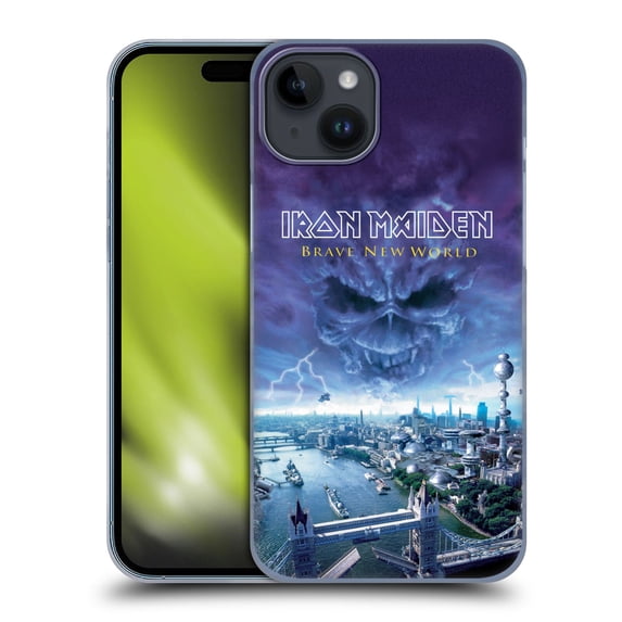 Head Case Designs Officially Licensed Iron Maiden Album Covers Brave New World Hard Back Case Compatible with Apple iPhone 15 Plus
