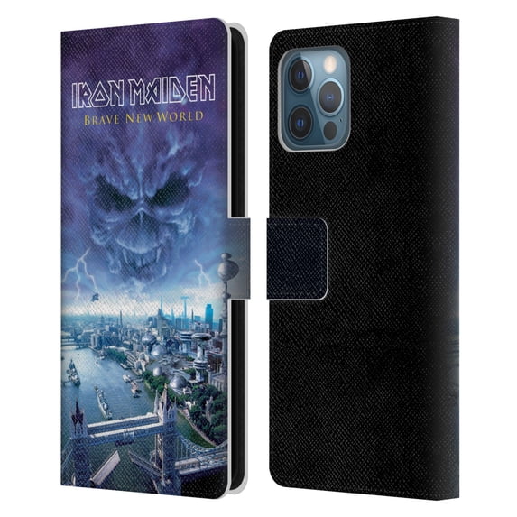 Head Case Designs Officially Licensed Iron Maiden Album Covers Brave New World Leather Book Wallet Case Cover Compatible with Apple iPhone 12 Pro Max