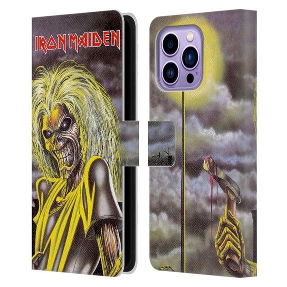 Head Case Designs Officially Licensed Iron Maiden Album Covers Killers Leather Book Wallet Case Cover Compatible with Apple iPhone 14 Pro Max