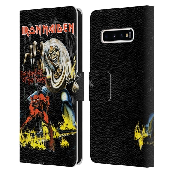 Head Case Designs Officially Licensed Iron Maiden Album Covers NOTB Leather Book Wallet Case Cover Compatible with Samsung Galaxy S10+ / S10 Plus