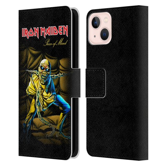 Head Case Designs Officially Licensed Iron Maiden Album Covers Piece Of Mind Leather Book Wallet Case Cover Compatible with Apple iPhone 13