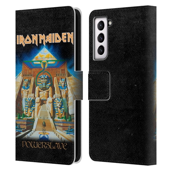 Head Case Designs Officially Licensed Iron Maiden Album Covers Powerslave Leather Book Wallet Case Cover Compatible with Samsung Galaxy S21 5G