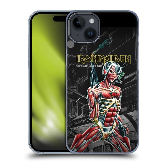 Head Case Designs Officially Licensed Iron Maiden Album Covers Somewhere Hard Back Case Compatible with Apple iPhone 15 Plus