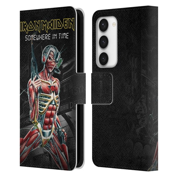 Head Case Designs Officially Licensed Iron Maiden Album Covers Somewhere Leather Book Wallet Case Cover Compatible with Samsung Galaxy S23 5G