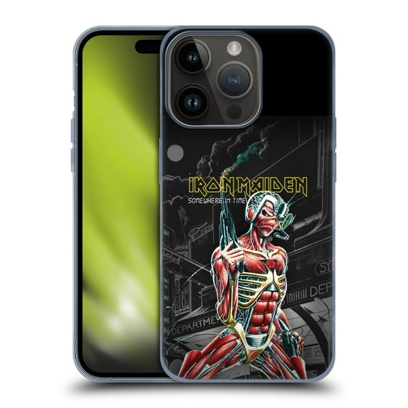 Head Case Designs Officially Licensed Iron Maiden Album Covers Somewhere Soft Gel Case Compatible with Apple iPhone 15 Pro