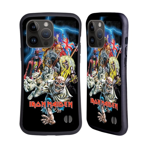 Head Case Designs Officially Licensed Iron Maiden Art Best Of Beast Hybrid Case Compatible with Apple iPhone 15 Pro Max