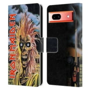 Head Case Designs Officially Licensed Iron Maiden Art First Leather Book Wallet Case Cover Compatible with Google Pixel 8