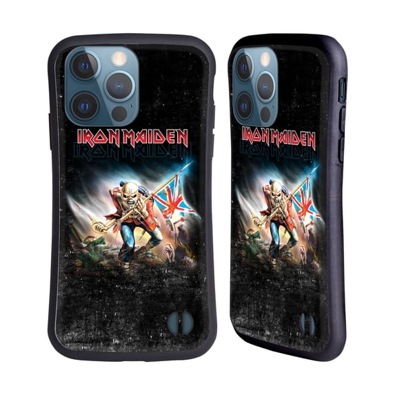 Head Case Designs Officially Licensed Iron Maiden Art Trooper 2016 Hybrid Case Compatible with Apple iPhone 13 Pro