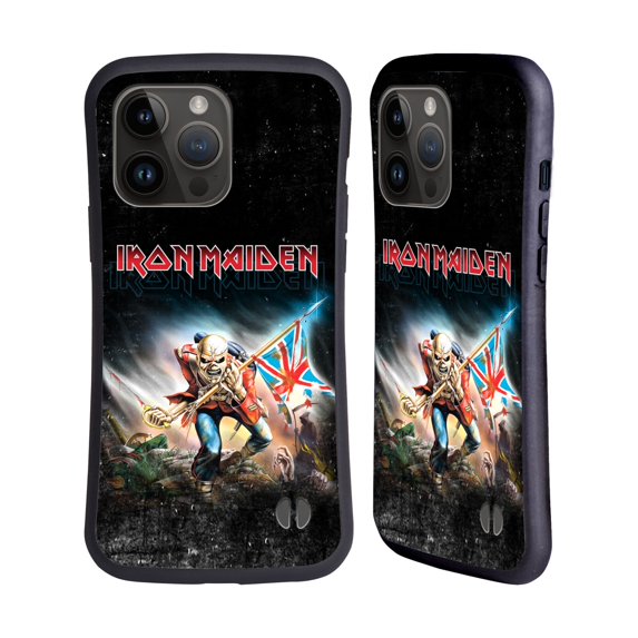 Head Case Designs Officially Licensed Iron Maiden Art Trooper 2016 Hybrid Case Compatible with Apple iPhone 15 Pro Max