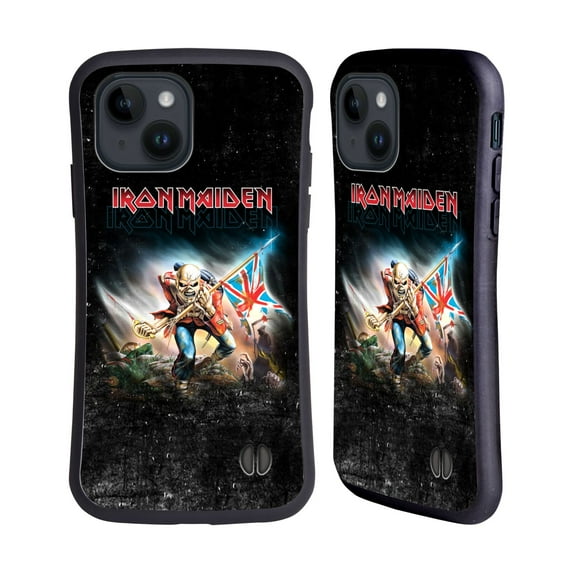 Head Case Designs Officially Licensed Iron Maiden Art Trooper 2016 Hybrid Case Compatible with Apple iPhone 15
