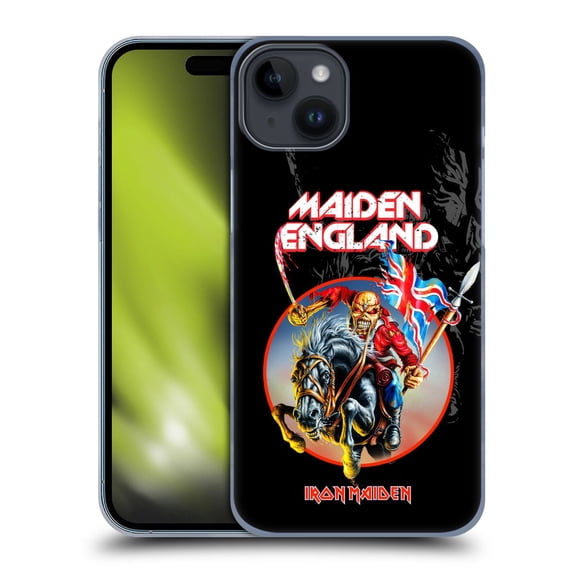 Head Case Designs Officially Licensed Iron Maiden Tours England Hard Back Case Compatible with Apple iPhone 15 Plus