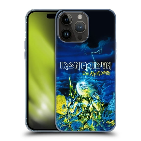 Head Case Designs Officially Licensed Iron Maiden Tours Live After Death Soft Gel Case Compatible with Apple iPhone 15 Pro Max