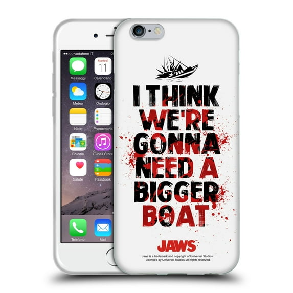 Head Case Designs Officially Licensed Jaws I Key Art Bigger Boat Soft Gel Case Compatible with Apple iPhone 6 / iPhone 6s